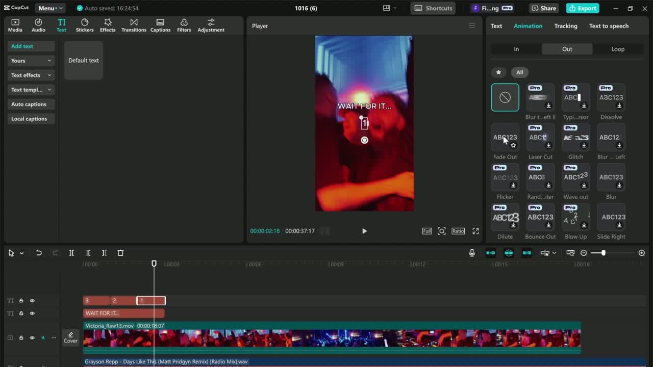 Editing an ad creative on a video timeline